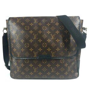 LOUIS VUITTON M40386 MonogramMacassar Bus GM Shoulder Bag Brown/Black